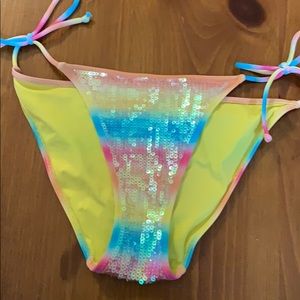 VS Pink sequin bikini bottom -size M